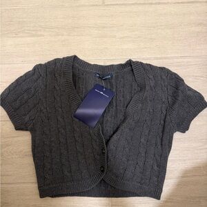 Brandy Melville Charcoal Cable Knit Cardigan